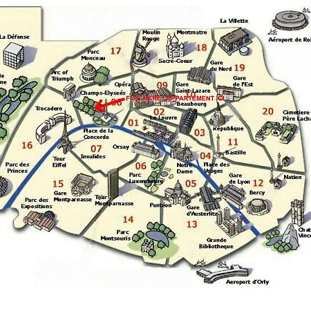 *** Champs Elysees Studio Apartment Paris